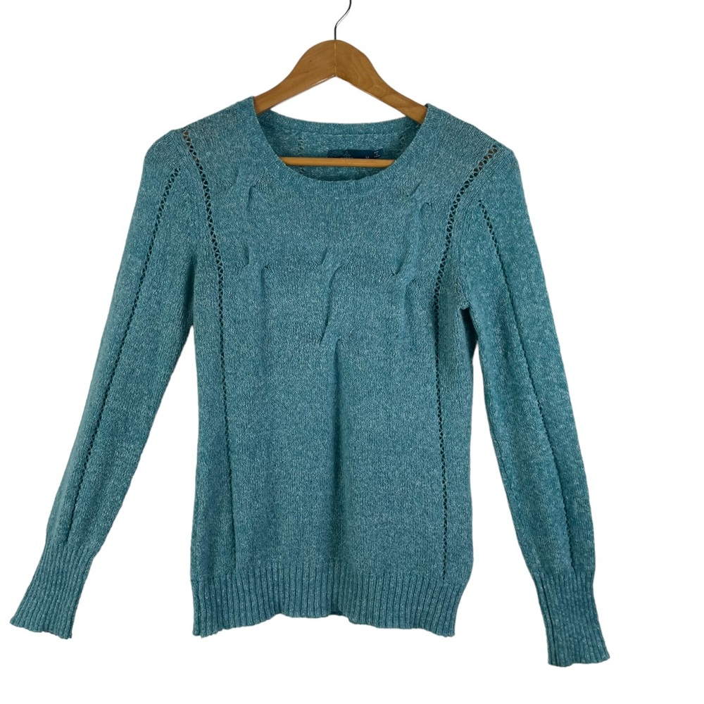 PRANA Green Wool/Mohair Blend Long Sleeve Sweater Size Medium